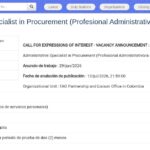 Spécialiste Administratif en Achats (FAO Bogota)
