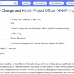 Chargé de Projet Climat et Santé – Mise en Œuvre du HNAP