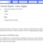 Expert en secteur de l&rsquo;eau – Agent local, Le Caire