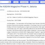 Rédacteur en chef du ASEAN Magazine Phase 4