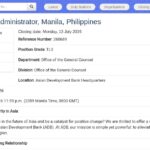 Responsable des Opérations Juridiques – ADB Manille