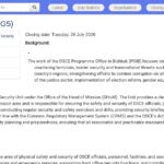 Assistant Sécurité (G5) – OSCE Bichkek