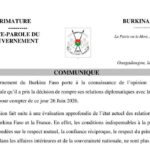 Burkina Faso rompt ses liens diplomatiques avec la France