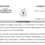 Burkina Faso rompt ses liens diplomatiques avec la France