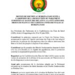 Les chefs des parlements de l&rsquo;AGS rejettent la résolution européenne sur le Burkina Faso