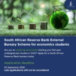Bourse externe SARB 2026 pour étudiants en économie