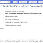 Junior Professional – Ground Operations Resilience &