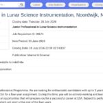 Spécialiste Junior en Instrumentation Lunaire