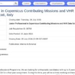 Coordinateur Junior Données VHR et Missions Copernicus