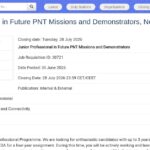 Junior Professional – Futures Missions PNT et Démonstrateurs