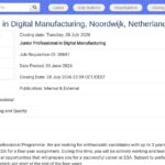 Junior Digital Manufacturing Engineer – ESA