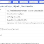 Expert en Inventaire Forestier National – Arabie Saoudite