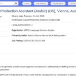 Assistant Production Multilingue (Arabe) – Vienne