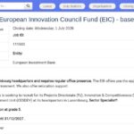 Expert sectoriel – Fonds du Conseil européen de