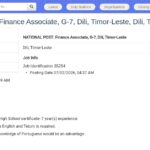 Assistant(e) Financier(ère) – ONU, Dili, Timor-Leste