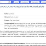 Chef de Projet Humanitaire et Conseiller·ère Senior –