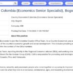 Économiste Senior – Colombie (Bogotá)