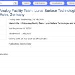 Stagiaire en technologies lunaires et simulations de mission