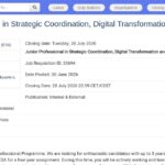 Coordinateur stratégique junior – Transformation numérique
