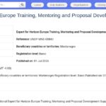 Expert national – Horizon Europe : formation, mentorat et