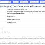 Consultant en Éducation en Situations d&rsquo;Urgence (EiE) –