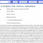 Stagiaire – Innovation et Hub Analytics, Genève