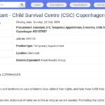 Assistant Achats – Centre Survie Enfant (CSC) Copenhague