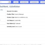 Country Manager – Ouzbékistan (Tachkent)