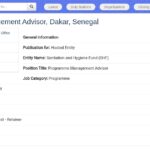 Conseiller·ère en gestion de programme – Assainissement et