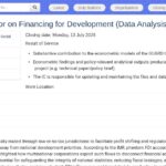 Consultant en financement du développement (analyse de