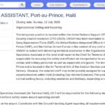 Assistant aux Opérations Aériennes – Port-au-Prince