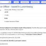 Trade & Export Finance Officer – Luxembourg