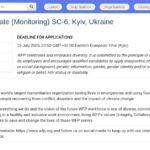 Chargé(e) de Suivi-Évaluation (Monitoring) – Ukraine