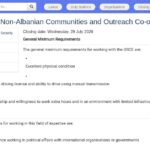 Conseiller spécial pour les communautés non albanaises et