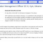 Chargé(e) de gestion de l&rsquo;information antimines – SC-8, Kyiv