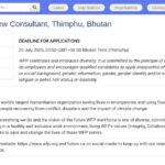Consultant·e Évaluation Mi-Parcours CSP – Thimphu