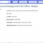 Responsable Régional Senior Gestion Financière – Abidjan
