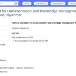 Consultant national en documentation et gestion des