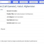 Opérateur de Centre d&rsquo;Appels Humanitaire – Kaboul