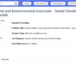 Associé HSSE – Développement social, Birao, RCA