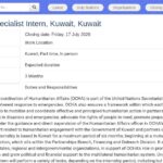 Stagiaire en Communication Humanitaire – OCHA Koweït