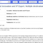 Expert en Innovation Médicale et PI – Missions Multi-pays