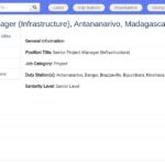Senior Project Manager Infrastructure – Afrique