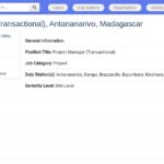 Chef de Projet Transactionnel – Antananarivo