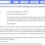 Assistant administratif – Droits humains (Nations Unies)
