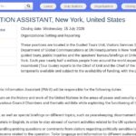 Assistant Information Publique – Guide Touristique ONU