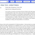 Assistant administratif et caissier – Visites guidées (ONU)