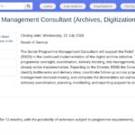 Consultant senior en gestion de programme d&rsquo;archivage