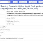 Consultant en documentation et formation – Participation