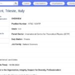 Senior Visa Assistant – ICTP Trieste